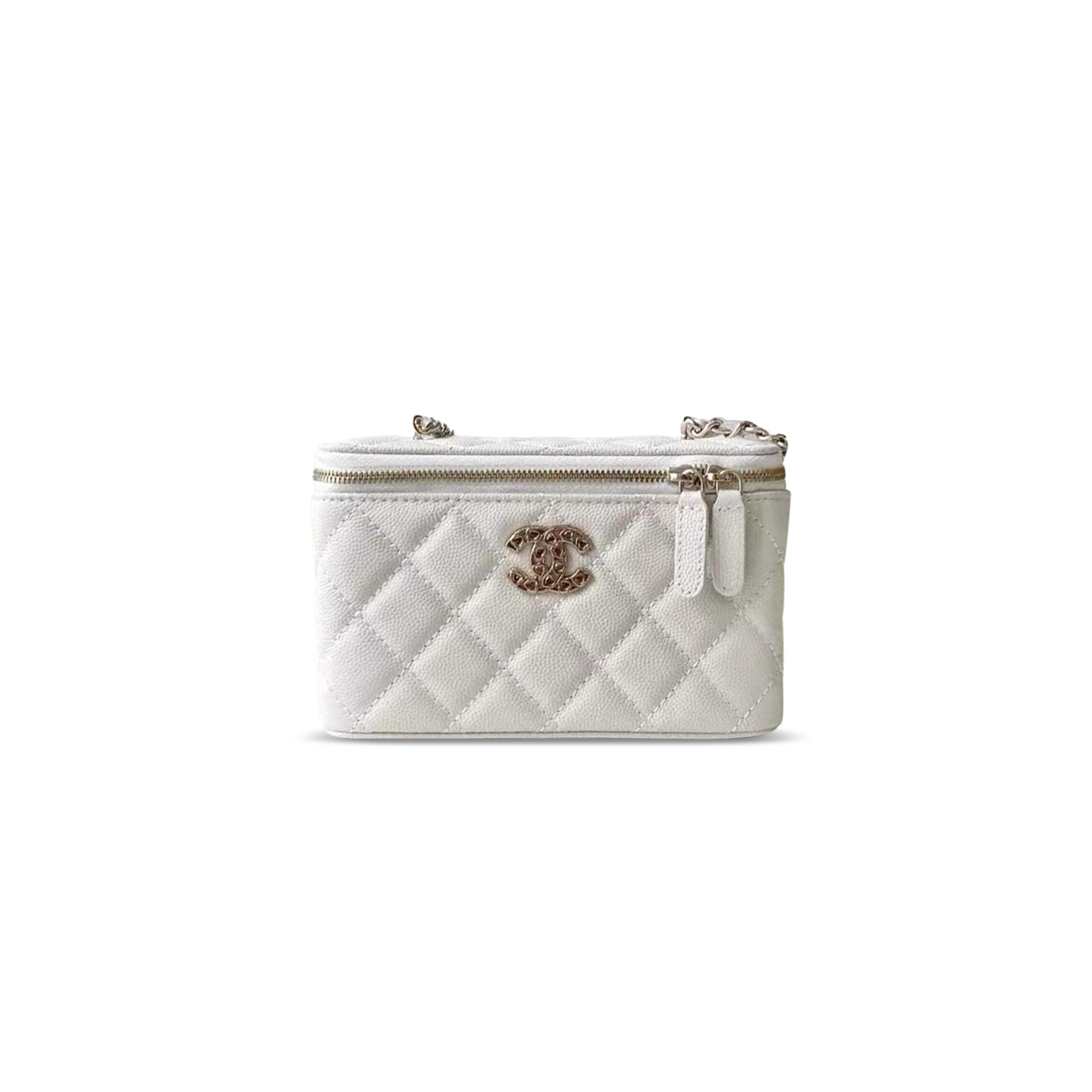CHANEL 25P CHAIN BOX BAG CAVIAR AP4530 (17*9.5*8cm)